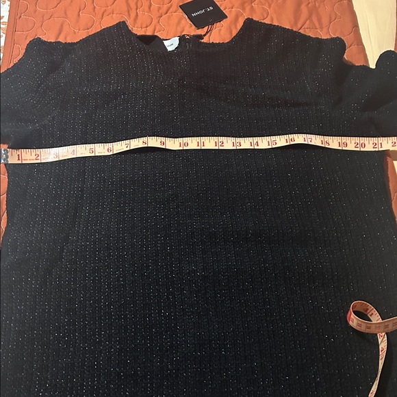 NWT St. John BLACK Formfitting Bouclé-knit Minidress - Size 14 - Picture 13 of 15